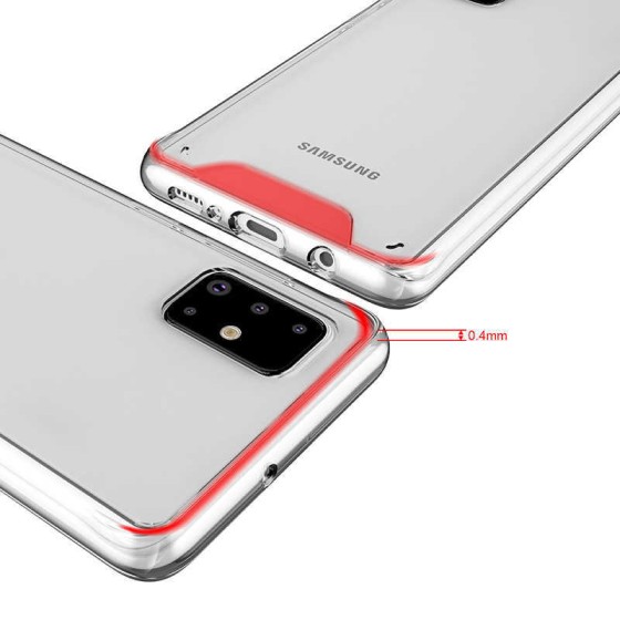 Samsung Galaxy A51 Kılıf Darbeye Dayanıklı Şeffaf Silikon Kapak - Renksiz