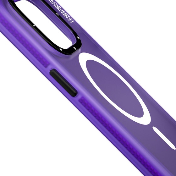 Apple iPhone 14 Pro Max Kılıf Magsafe Şarj Özellikli Youngkit Colored Sand Serisi Kapak - Pembe