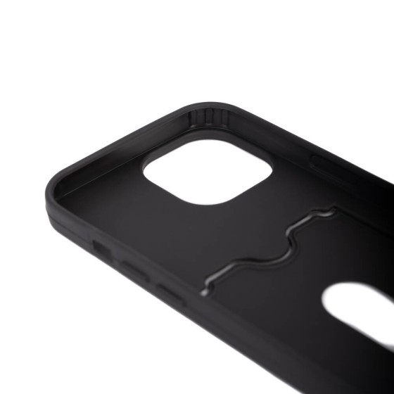 Apple iPhone 15 Kılıf Zore Dora Kartlıklı Silikon Kapak - Siyah