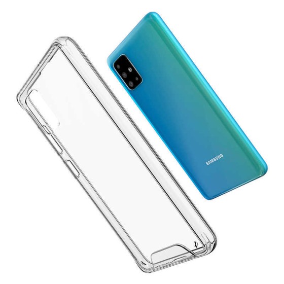 Samsung Galaxy A51 Kılıf Darbeye Dayanıklı Şeffaf Silikon Kapak - Renksiz