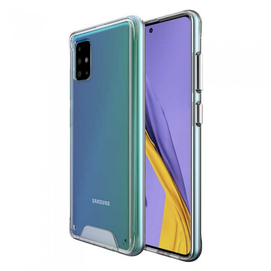 Samsung Galaxy A51 Kılıf Darbeye Dayanıklı Şeffaf Silikon Kapak - Renksiz