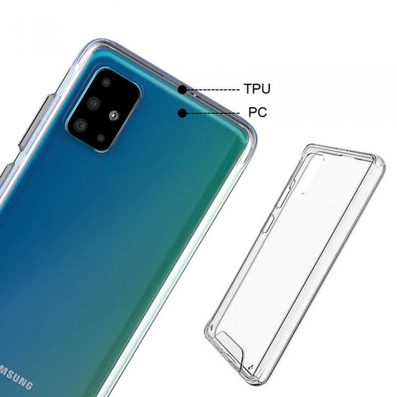 Samsung Galaxy A51 Kılıf Darbeye Dayanıklı Şeffaf Silikon Kapak - Renksiz