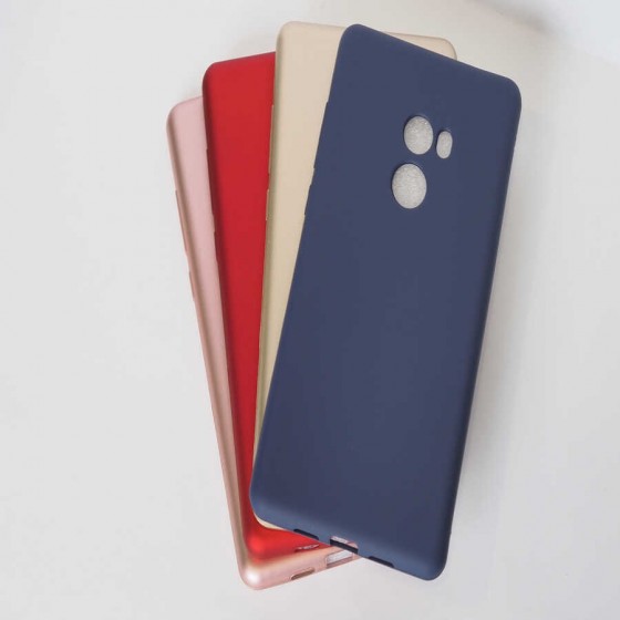 Xiaomi Mi Mix 2 Kılıf Ultra İnce Soft Silikon Kapak - Kırmızı