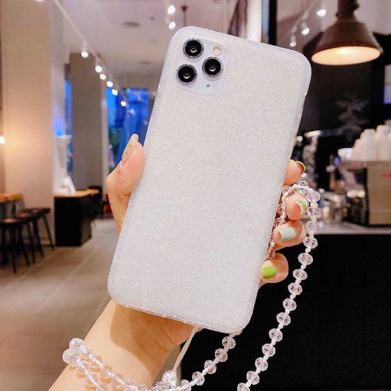 Apple iPhone 12 Pro Max Kılıf Parlak Simli Esnek Silikon Kapak - Yeşil