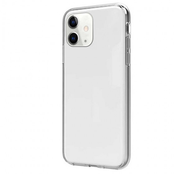 Apple iPhone 12 Kılıf 360 Derece Tam Koruma Şeffaf Silikon Kapak - Renksiz